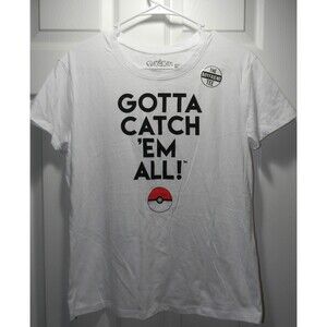 Pokemon Boyfriend Tee Juniors size M (7-9) Gotta Catch 'Em All NWOT